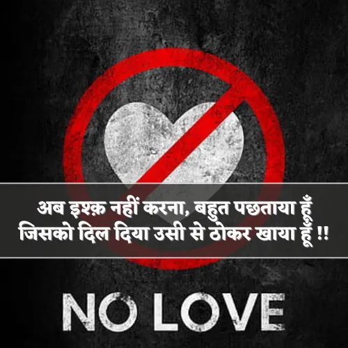 No Love Shayari 2 Line